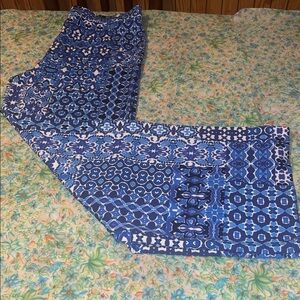 Isaac Mizrahi Blue and White hippie happy pants (Lt)